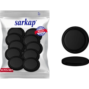 Hijyenik Paketli 10 adet Kavanoz Kapağı – Mat Siyah – 82 mm