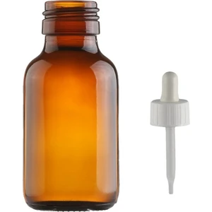 Zylan Ambalaj 30 ml Kahverengi Cam Ecza Şişesi Plastik Da mlalıklı Çubuklu, 24 Adet,  Cam Şişe