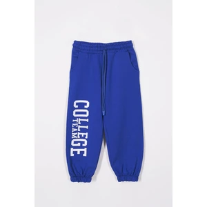 Team College Baskılı Saks Renk Erkek Çocuk Eşofman Tek Alt