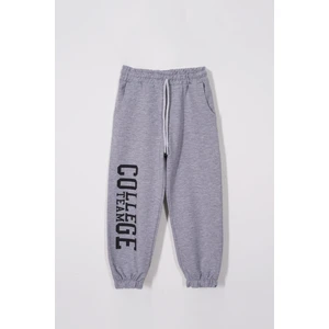 Team College Baskılı Gri Renk Erkek Çocuk Eşofman Tek Alt