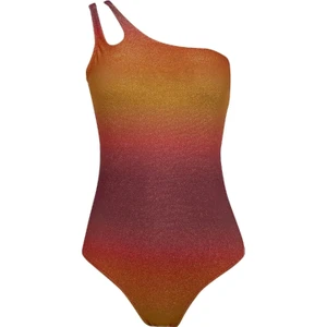 Regular Fit Parlak Kumaş Tek Omuzlu Mayo-Fall in Love Z9957AZ24HS