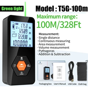 De Beers Aicevoos Yeşil Işık Dijital Lazer Mesafe Ölçer 50M70M100M120M Yeşil Işın Lazer Mesafe Ölçer Trena Lazer Ölçüm Bandı Rulet (Yurt Dışından)
