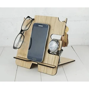 Masaüstü Telefon Standı Organizer Ahşap