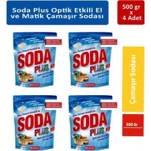 Soda Plus Etklili Çamaşır Sodası 500 gr x 4 Adet
