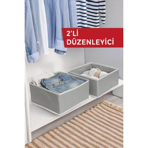 2'li Çekmece ve Raf Düzenleyici Gri