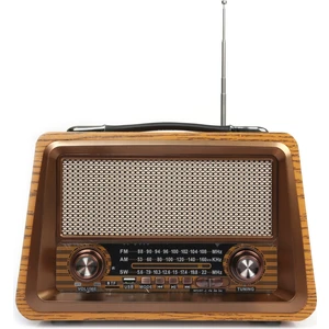 Gerçek Ahşap Eskitme Bluetooth Hoparlör Mp3 Çalar Müzik Kutusu Nostaljik Radyo