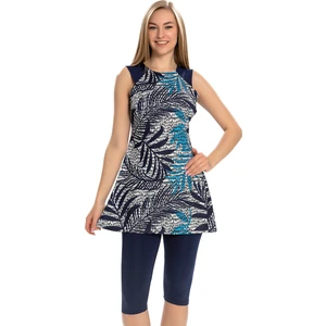 REMSA Sıfır Kol Taytlı Yarı Kapalı Mayo 157-512 Lacivert