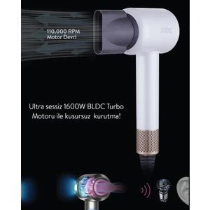 SHD-1714 Bldc Saç Kurutma Makinesi - Beyaz - 1600 Watt