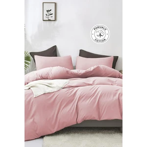 Evlen Home Collection Pamuklu Nevresim Takımı Çift Kişilik Lenas Pudra 4 Parça Yumuşak Nevresim Seti Yıkanabilir