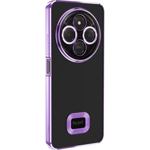 Xiaomi Redmi 14C Uyumlu Kılıf Omega Silikon Kamera Korumalı Lila + Ekran Koruyucu