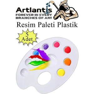 Resim Paleti Plastik 5 Adet Godeli Ressam Paleti Boyama Paleti Akrilik Boya Guaj Boya Suluboya