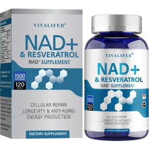 Nad+ Supplement 1500 Mg - 120 Capsules High Purity Nad+ & Resveratrol - Tmg - Usa
