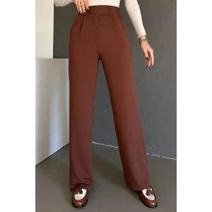 Cırtlı Palazzo Pantolon 1353 - Kahve