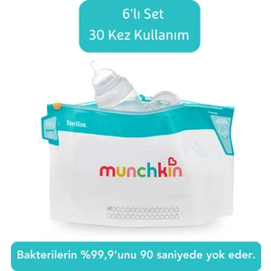Yeniden Kullanılabilir  Jumbo Mikrodalga Sterilizatör Torbaları 6 adet