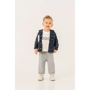 JNF Kids Erkek Bebek Çizgili Ceketli Üçlü Takım