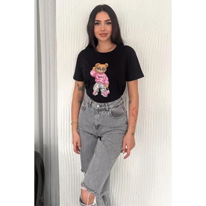 Zishan Fashion Ayıcıklı T-Shirt - 30/1 Suprem Penye  Pamuk 499