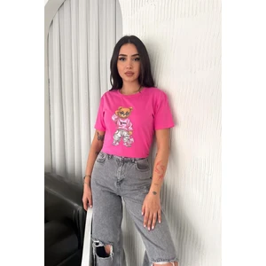 Zishan Fashion Ayıcıklı T-Shirt - 30/1 Suprem Penye  Pamuk 499