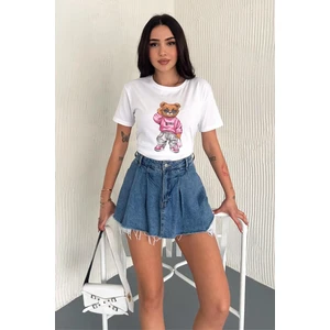 Zishan Fashion Ayıcıklı T-Shirt - 30/1 Suprem Penye  Pamuk 499