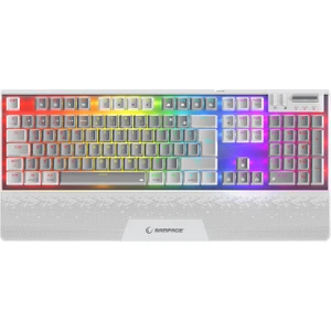 Carbon Pro Gri/Beyaz Bluetooth Klavye Kablosuz Kablo Wireless Full ŞARJLI Rgb Redswich Mekanik Klavye Oyuncu Klavye Bilek Destek