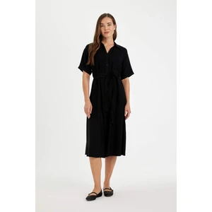 Regular Fit Gömlek Yaka Kısa Kollu Elbise D4055AXNS