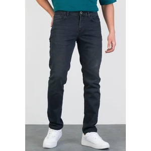 Erkek James Füme Antrasit Taşlamalı Slim Fit Likralı Jean Kot Pantolon Anthrazıt 32/30