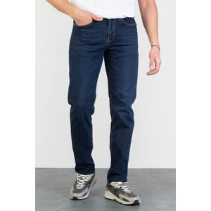Erkek Vıctor Regular Fit Likralı Koyu Mavi Jean Kot Pantolon Dunkelblau 34/32