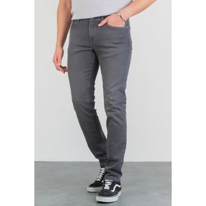 Erkek Jack Koyu Gri Taşlamalı Slim Fit Likralı Jean Kot Pantolon Dunkelgray 38/30