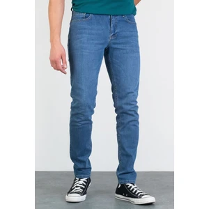Erkek Brenden Açık Mavi Taşlamalı Slim Fit Likralı Jean Kot Pantolon Hellblau 38/30