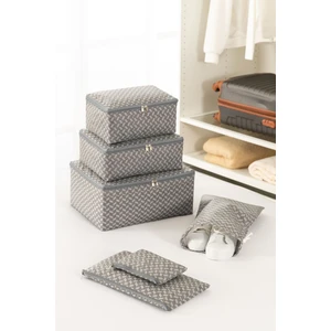 Rek Home 6'lı balıksırtı desenli valiz düzenleyici bavul ıçi organizer set seyehat hurcu