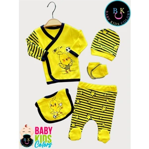 Baby Kids Colors Yeni Doğan Bebek Taraftar Zıbın Takımı 5 Parça  Pamuk