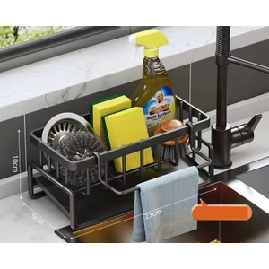 Comfy Haven Karbon Çelik Siyah Mutfak Depolama Çözümü Drenajlı Lavabo Düzenleyici (Yurt Dışından)