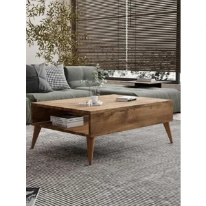 Orta Sehpa Masa Salon Sehpası Lüx Model 90 x 50 x 33 Atlantik Çam