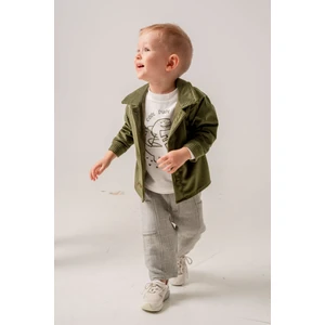 JNF Kids Erkek Bebek Fitilli Kadife Ceketli Üçlü Takım