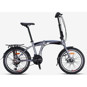 Fd 2100 Katlanır Bisiklet 20 Jant 21 Vites Mekanik Disk Fren Füme-Siyah/kırmızı