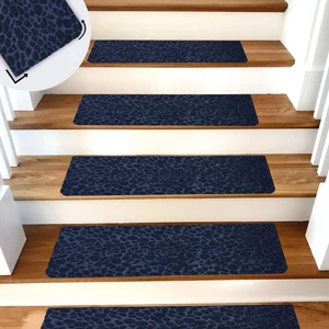 Lacivert Kaydırmaz Keçe Merdiven Matı 22X75 cm -15 Adet