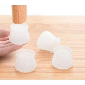 8 Adet Silikon Sandalye ve Masa Ayak Papucu Kare ve Yuvarlak 2.5cm-6cm Arası Uyumlu