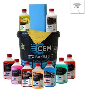 CEM CAR CARE 12 Parça Full Oto Bakım Seti, Araç Temizlik Seti