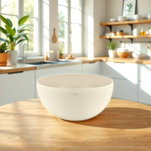 Melkan Home Kase Yuvarlak Sert Plastik Büyük Boy 8,5 Lt 15 cm Krem