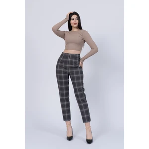Trend Önü Pensli Zr Model Ekose Pantolon 30102