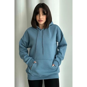 Kadın Kapüşonlu Oversize Sweatshirt