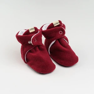 Kırmızı, Organik Pamuk Astarlı, Bebek Pandufu, Kaydırmaz Tabanlı Ilk Adım Ev Patiği