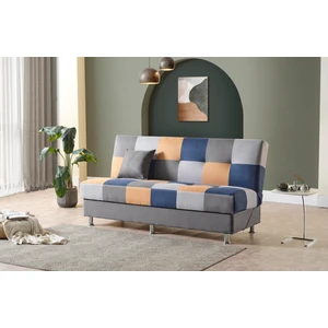 Cube Büyük Kare Desenli, Farklı Renk Karelerden Oluşan Kolsuz Bazalı ve Yaylı Çekyat