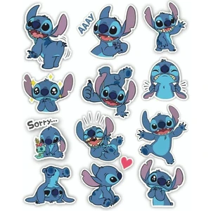 Major Selection Lilo and stitch temalı laptop telefon tablet sticker seti