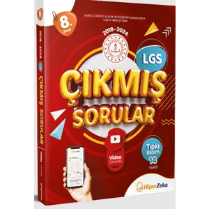 Hiper Zeka Yayınları   (Sınıf: 8)  Lgs 2018-2024 Çıkmış Sorular Meb
