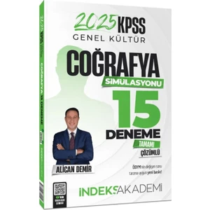 İndeks Akademi Yayıncılık   2025 Kpss Coğrafya Simülasyonu 15 Deneme Çözümlü - Alican Demir