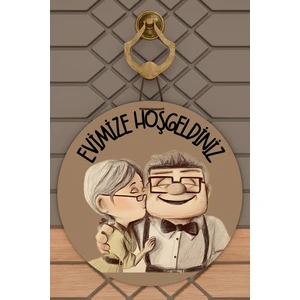 Rug Mood Modern Kapı Süsü Kahverengi Tatlı Çift Dış Mekan Kapı Süsü