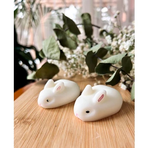 - Sevimli Tavşanlar - Soya Wax Hediyelik Mum - Dekoratif Mum