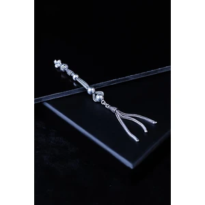 Encili Silver 925 Ayar Gümüş Üç Sallantılı Top Detaylı Tesbih Püskülü