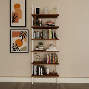 Phobia Dekoratif Tasarım 6 Katlı Duvara Monte Kitaplık, Ev Rafı