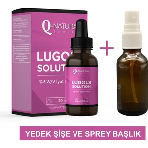 Q Natura Series Lugol's Solution %5 Iyot Damla + Sprey Başlıklı Boş Şişe